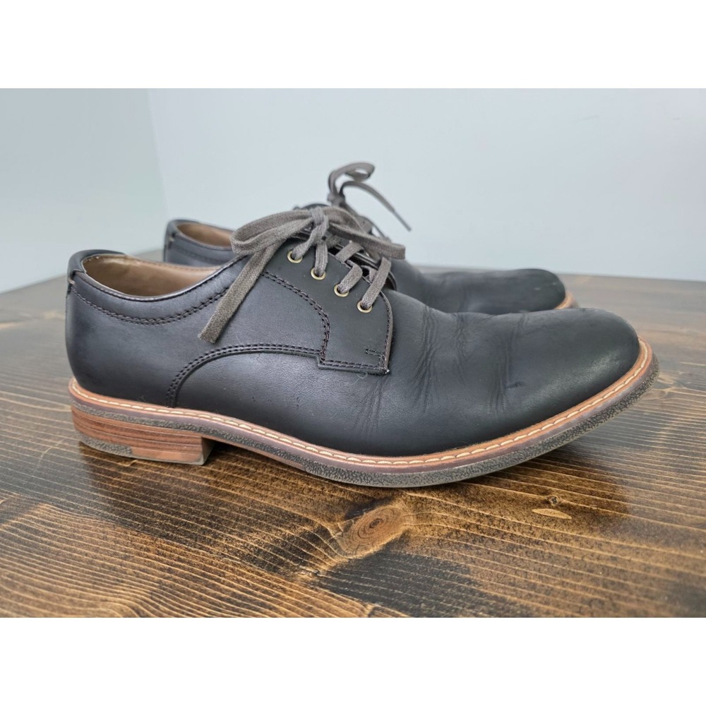 BASS Men's Dress Shoes Size 9 M Black Leather Oxford Lace Up‎ Classic 70-71094